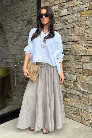 Made in Italy Songbird Bandeau Skirt Dress Mocha